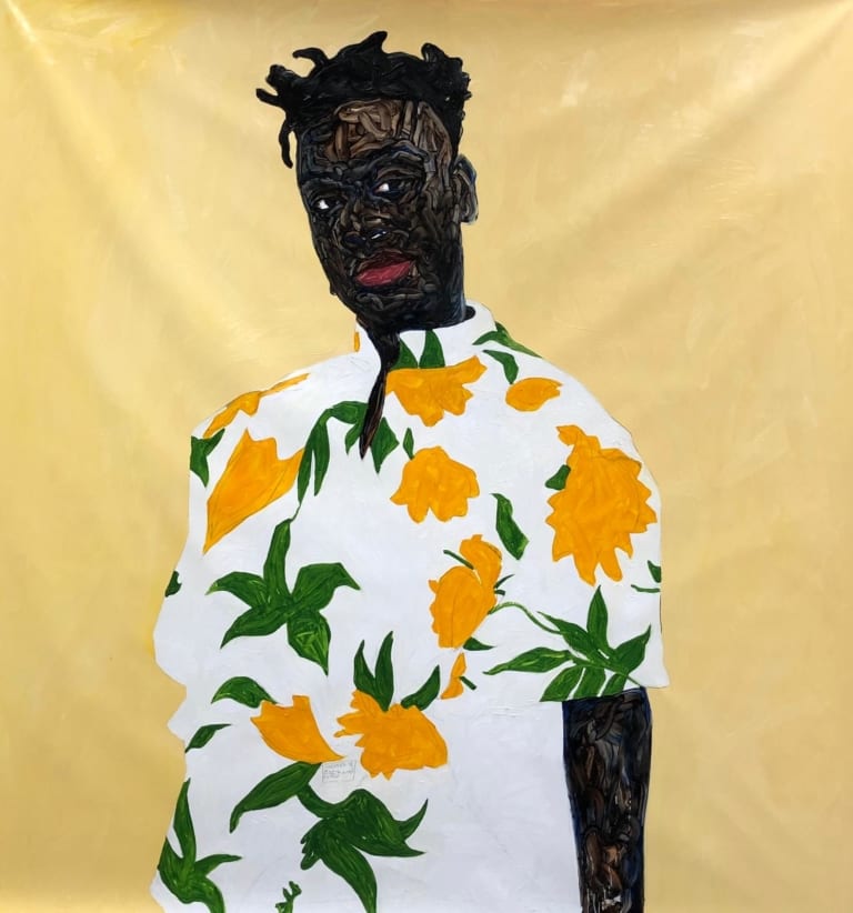 Amoako Boafo’s Sunflower Shirt 2019.